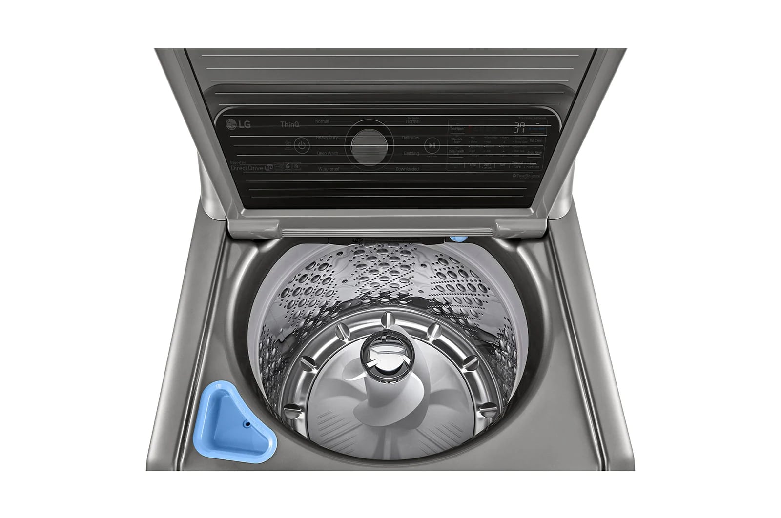 LG - 5.6 cu. Ft Top Load Washer in Grey - WT7305CV