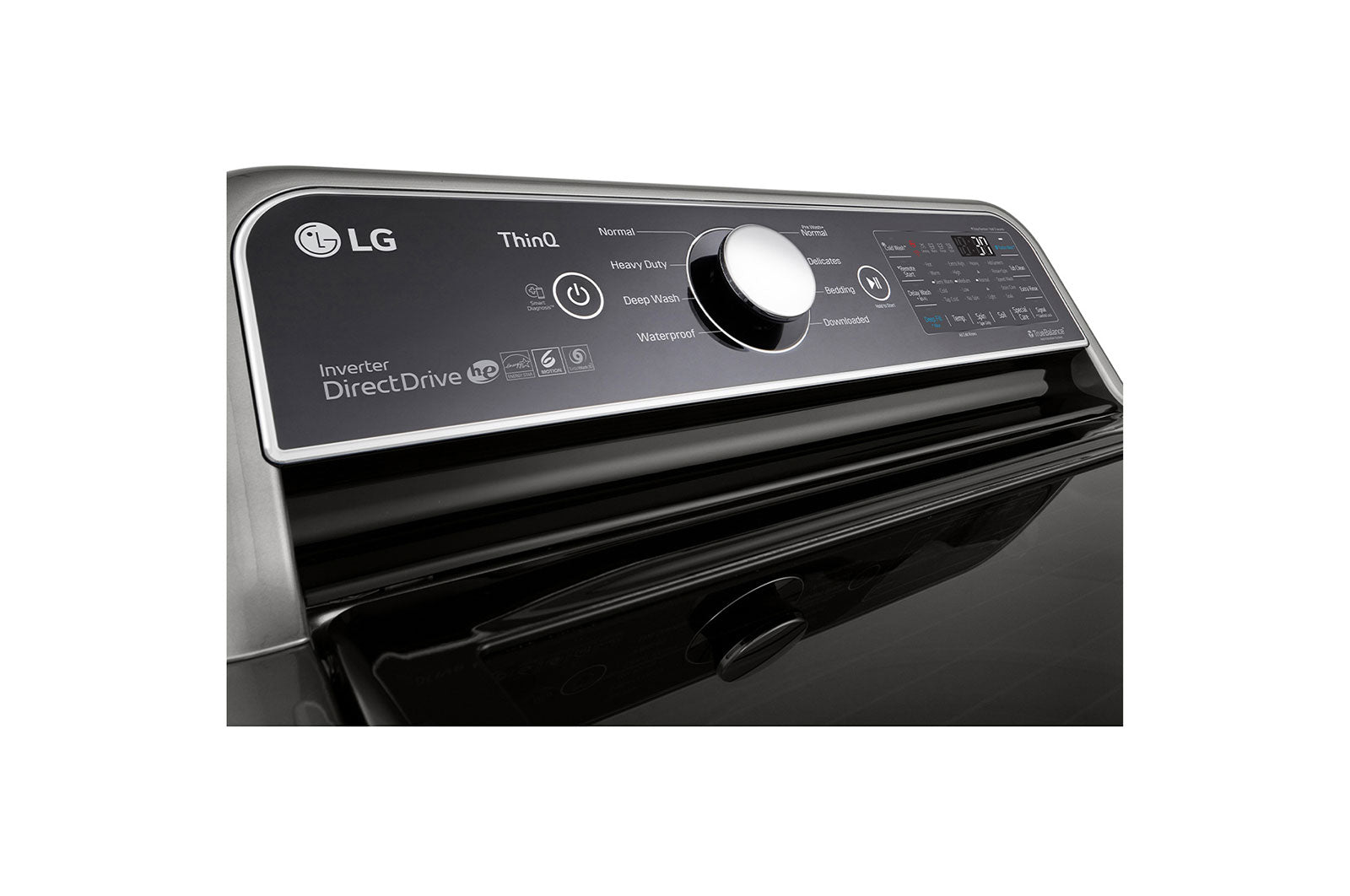 LG - 5.6 cu. Ft Top Load Washer in Grey - WT7305CV