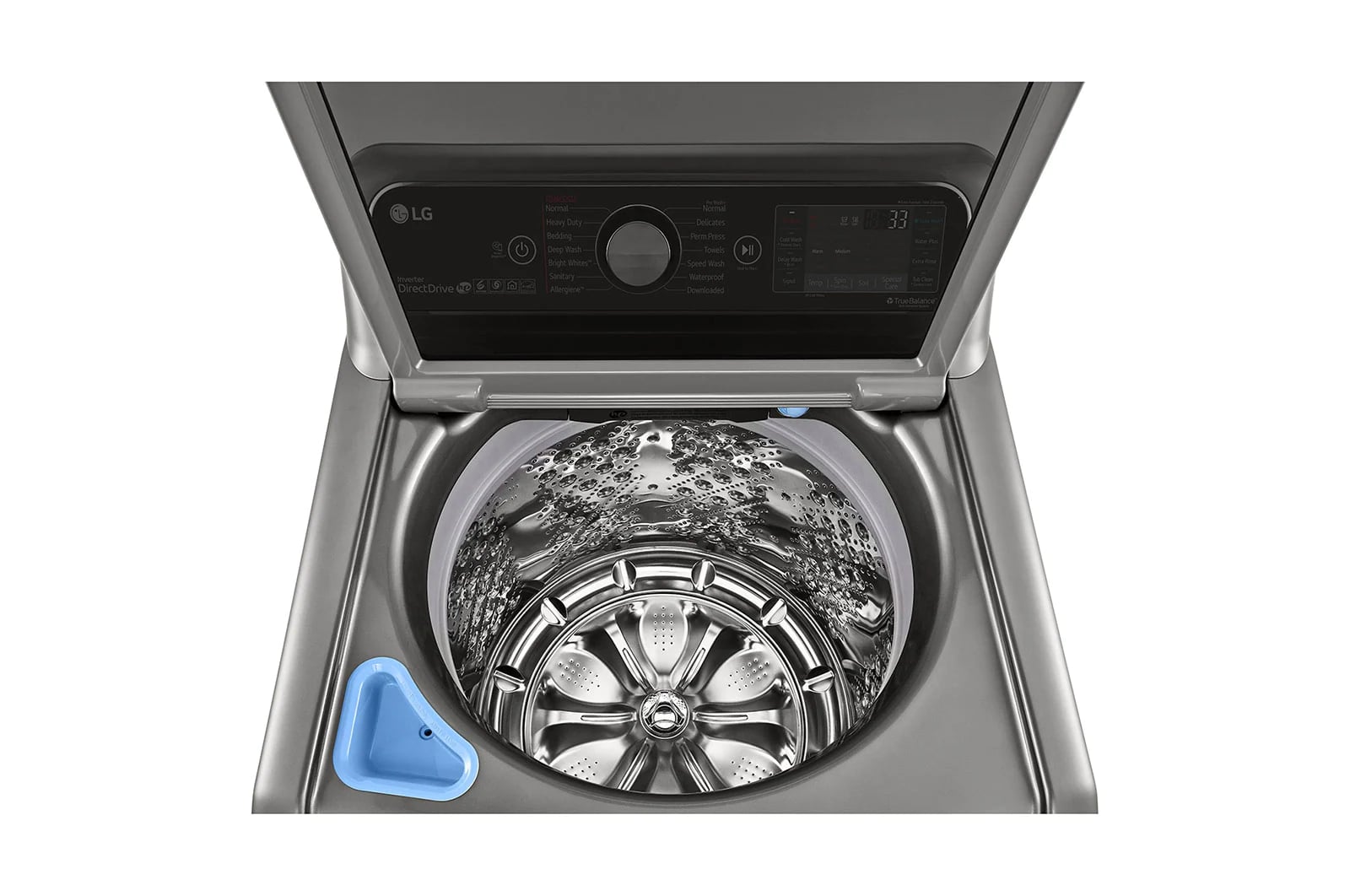 LG - 5.8 cu. Ft Top Load Washer in Grey - WT7800HVA