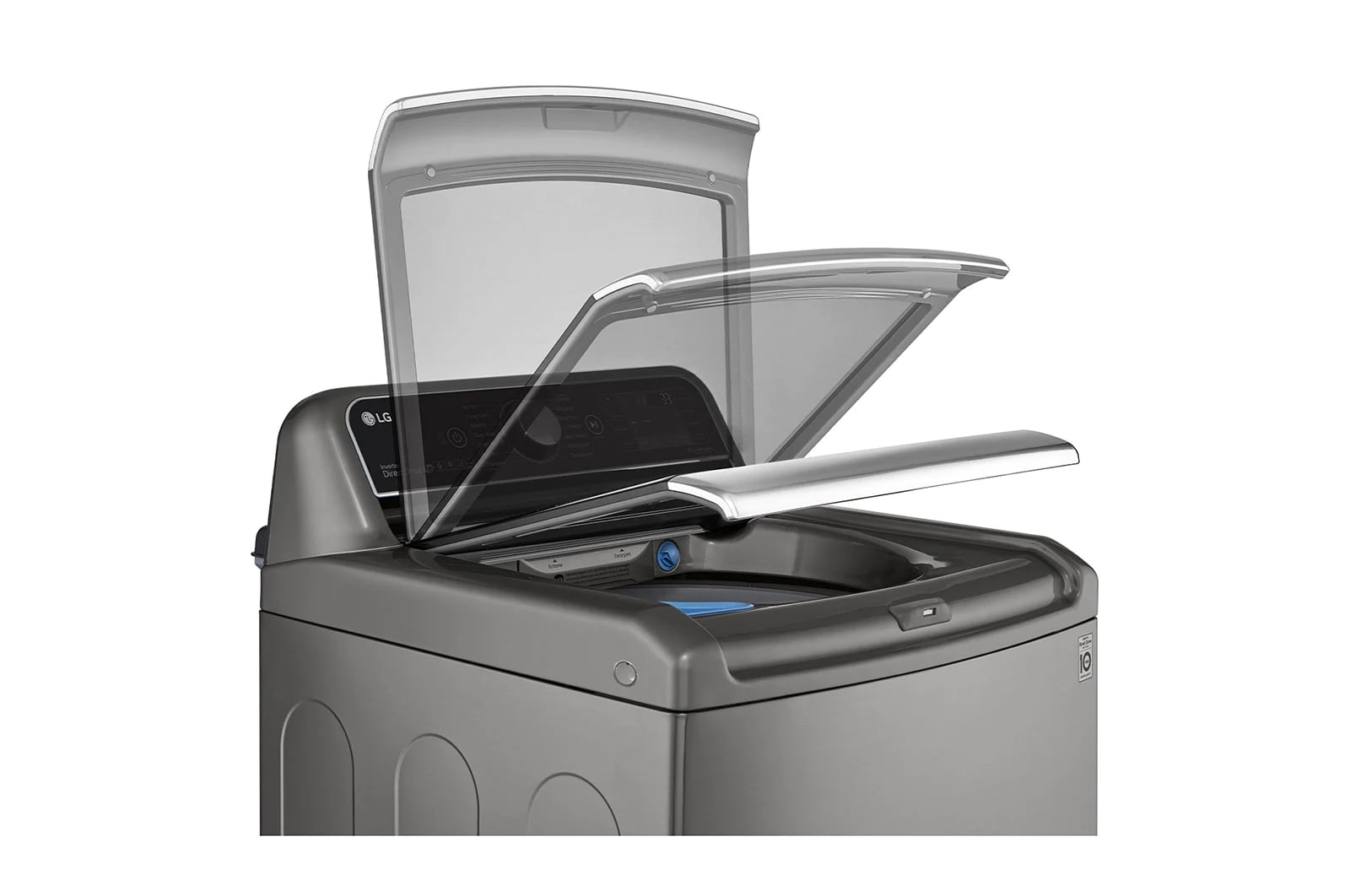 LG - 5.8 cu. Ft Top Load Washer in Grey - WT7800HVA