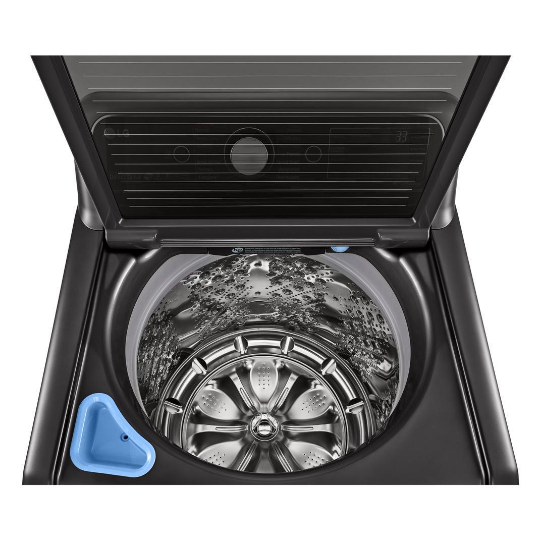 LG - 6 cu. Ft Top Load Washer in Black Stainless - WT7850HBA