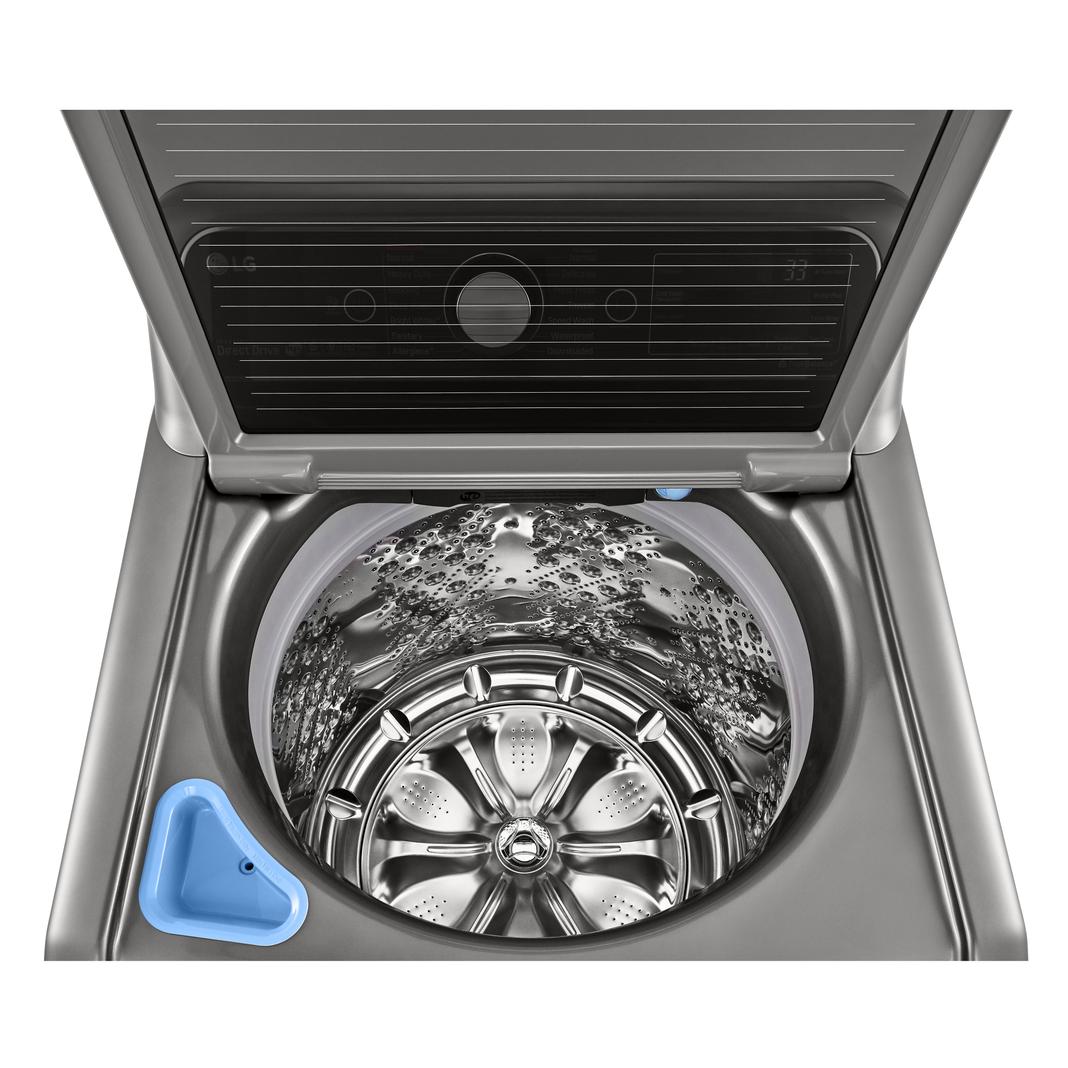 LG - 6 cu. Ft Top Load Washer in Stainless - WT7850HVA
