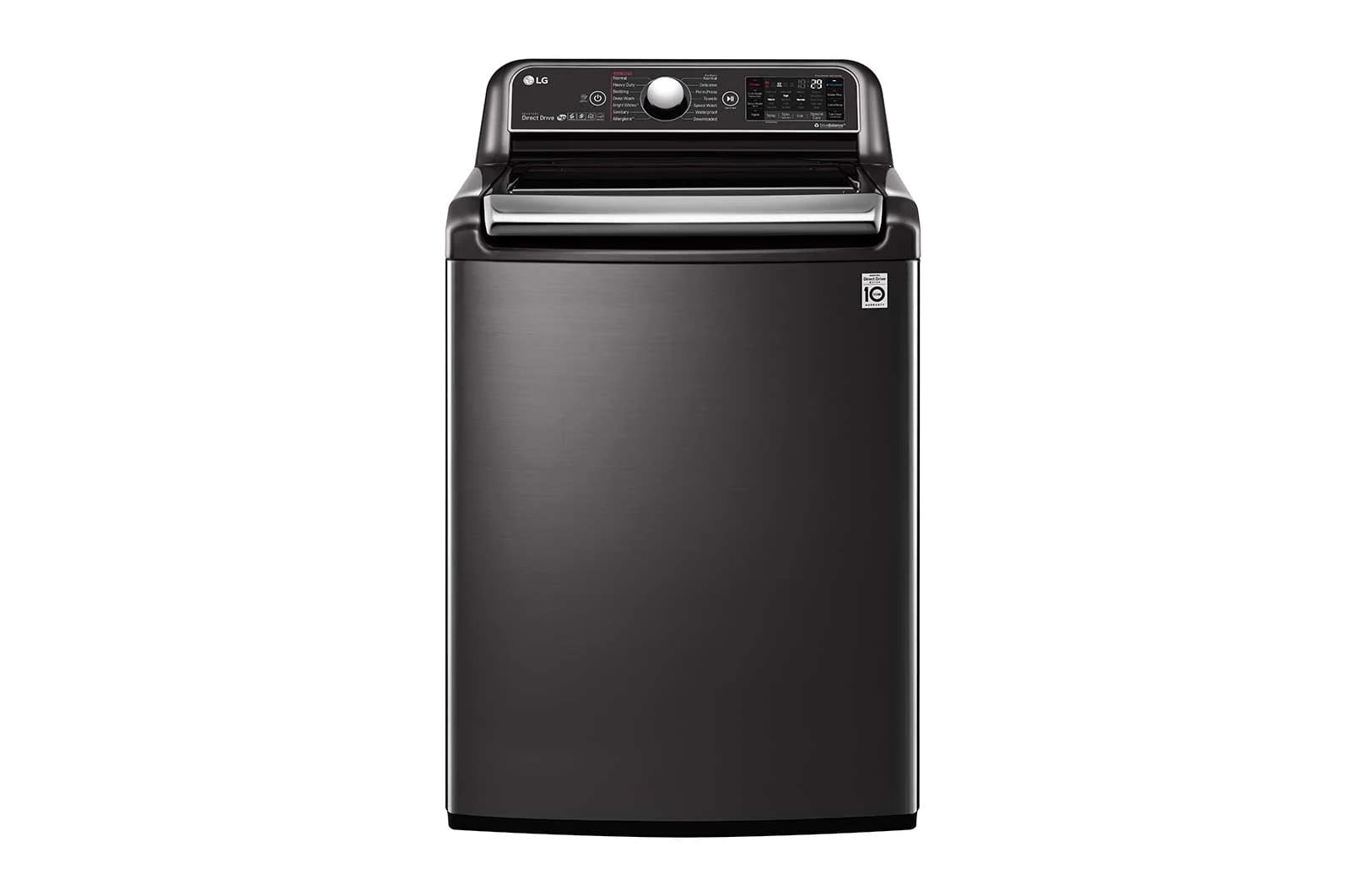 LG - 6.3 cu. Ft Top Load Washer in Black Stainless - WT7900HBA