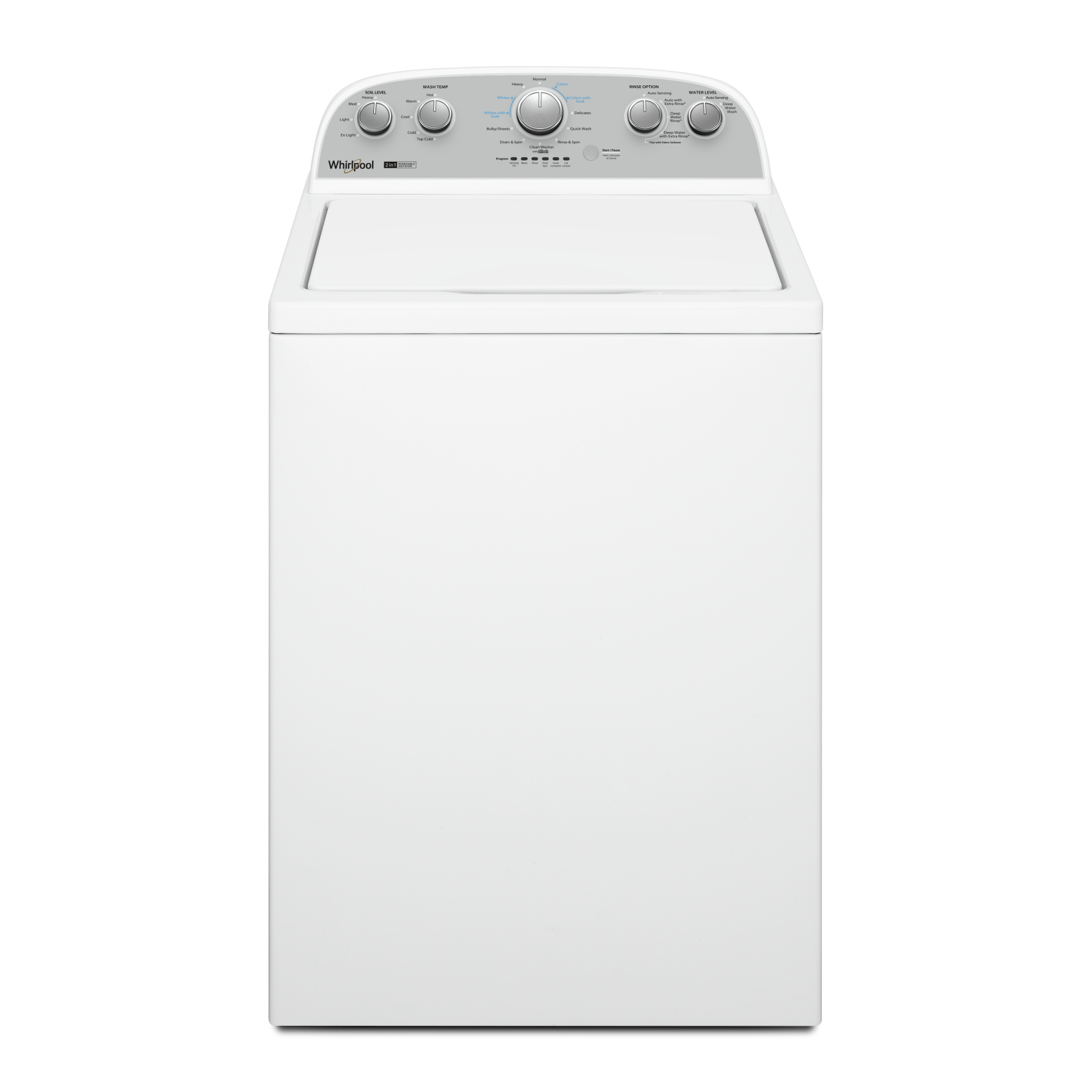 Whirlpool - 4.5 cu. Ft Top Load Washer in White - WTW4957PW