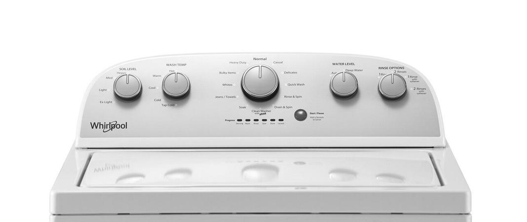 Whirlpool - 4.8 cu. Ft Top Load Washer in White - WTW5005KW