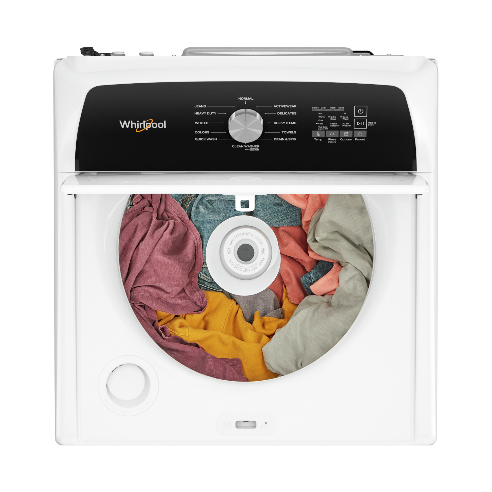 Whirlpool - 5.2 cu. Ft Top Load Washer in White - WTW5015LW