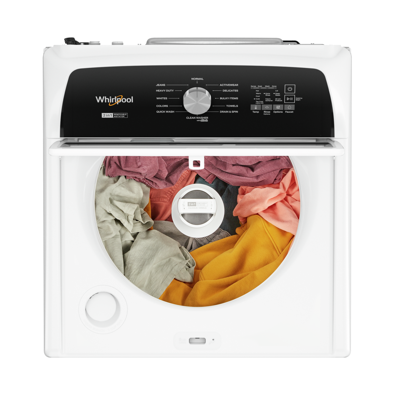 Whirlpool - 5.4 cu. Ft Top Load Washer in White - WTW5057LW