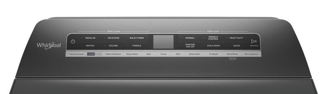 Whirlpool - 6.1 cu. Ft Top Load Washer in Grey - WTW7120HC