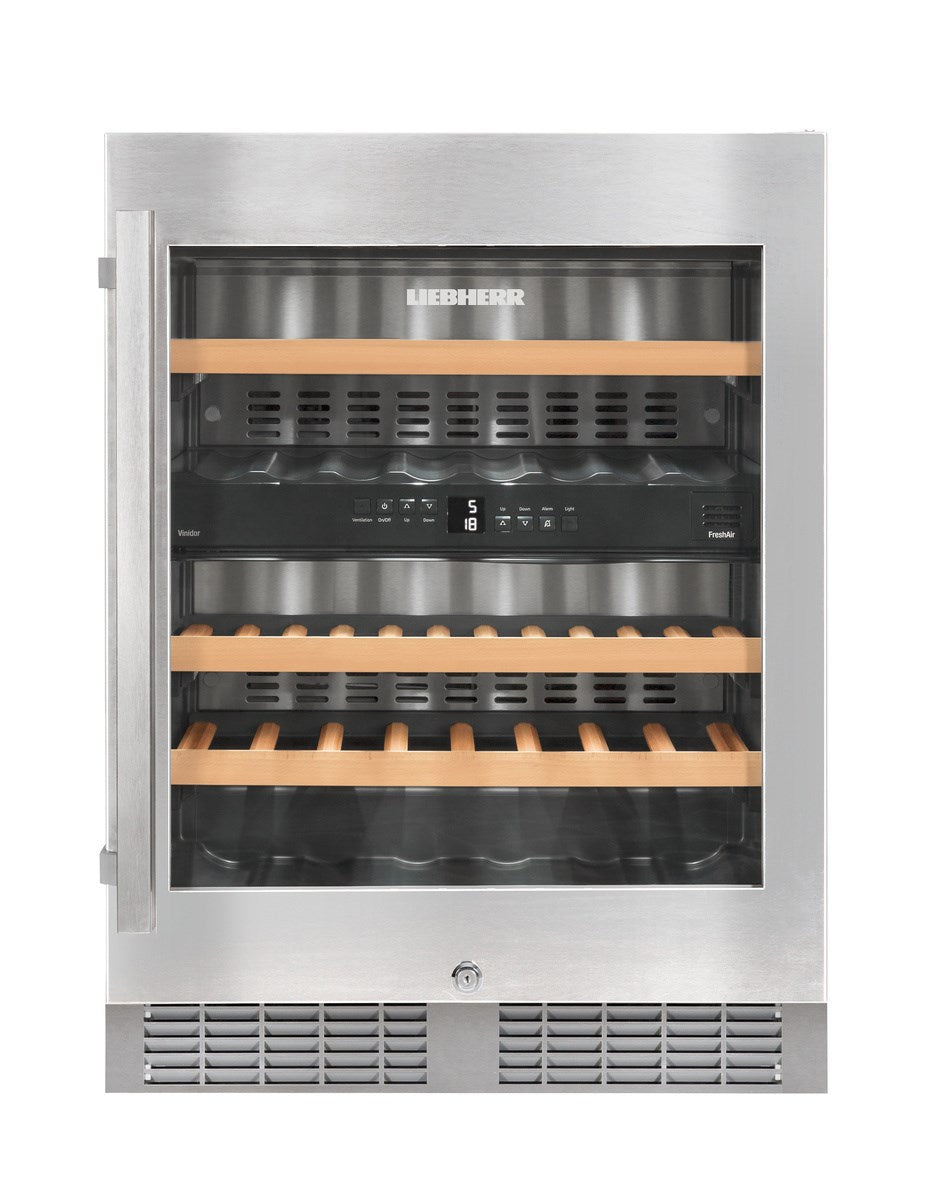 Liebherr - 23.5625 Inch 3.3 cu. ft Built In / Integrated Wine Fridge Refrigerator in Stainless - WU3400
