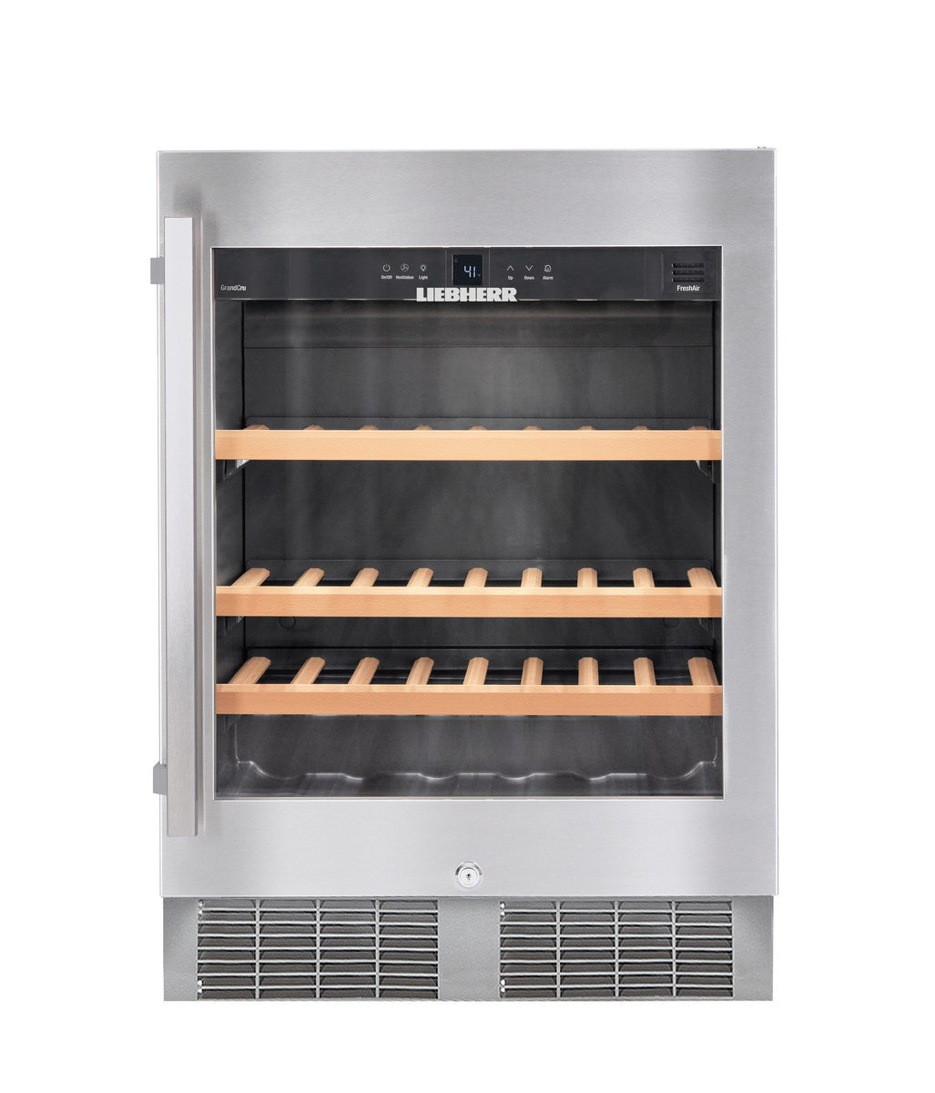 Liebherr - 23.5625 Inch 3.9 cu. ft Built In / Integrated Wine Fridge Refrigerator in Stainless - WU4500