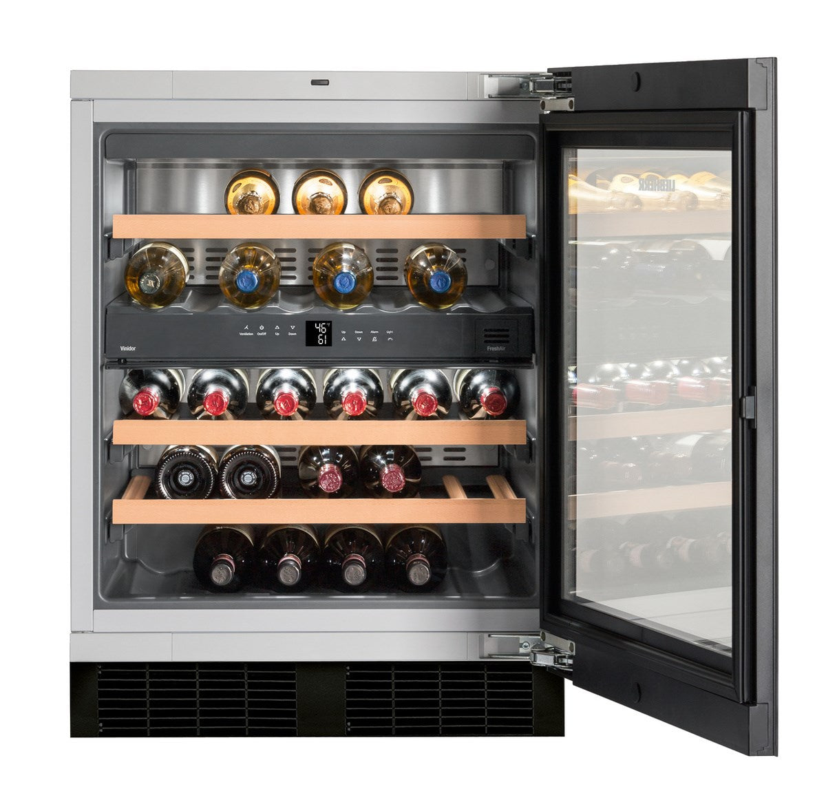 Liebherr - 23.5625 Inch 3.3 cu. ft Built In / Integrated Wine Fridge Refrigerator in Black - WUGB3400