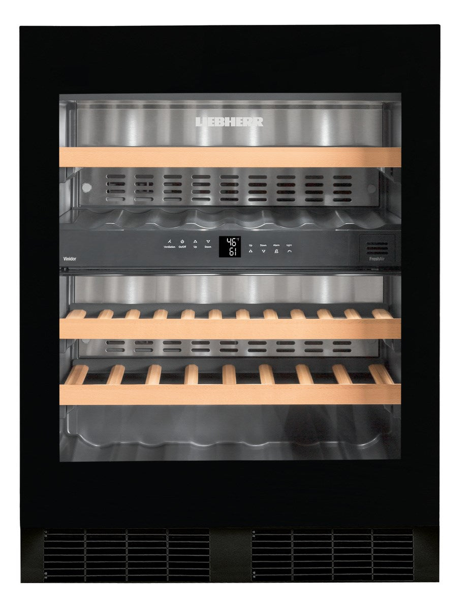 Liebherr - 23.5625 Inch 3.3 cu. ft Built In / Integrated Wine Fridge Refrigerator in Black - WUGB3400