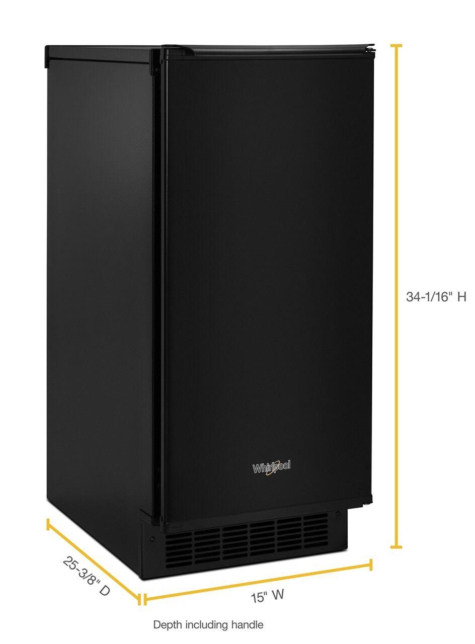 Whirlpool - 14.875 Inch 15 cu. ft Ice Maker Refrigerator in Black - WUI75X15HB