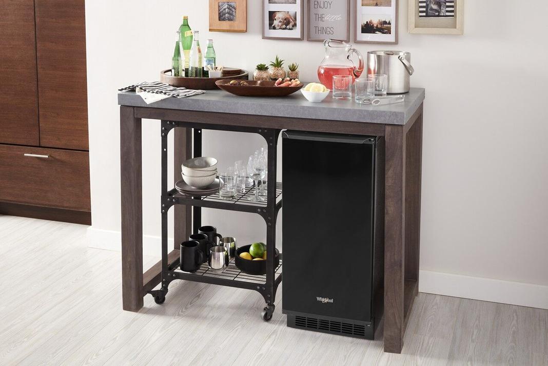 Whirlpool - 14.875 Inch 15 cu. ft Ice Maker Refrigerator in Black - WUI75X15HB