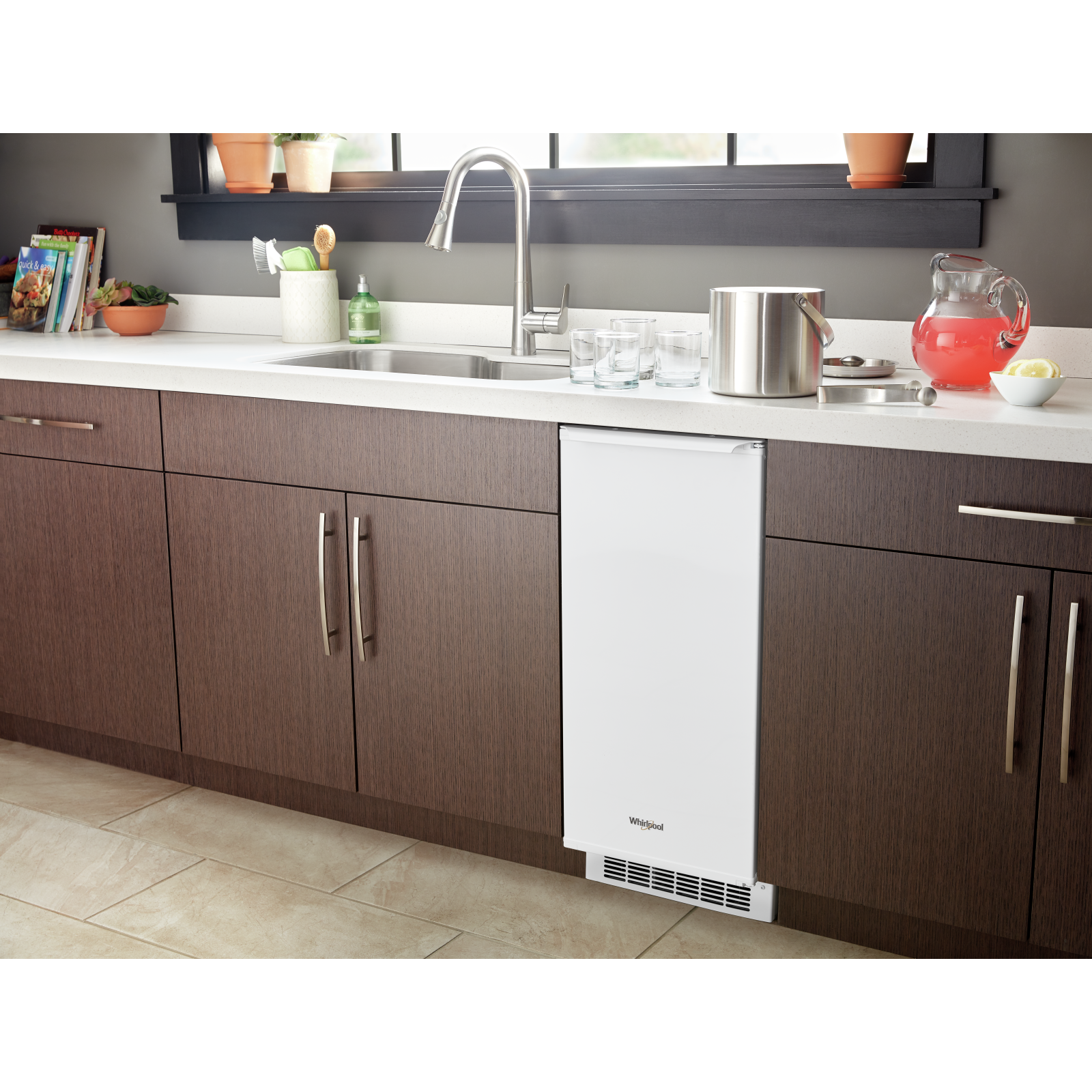 Whirlpool - cu. Ft Under Counter Ice Maker Freezer in White - WUI75X15HW