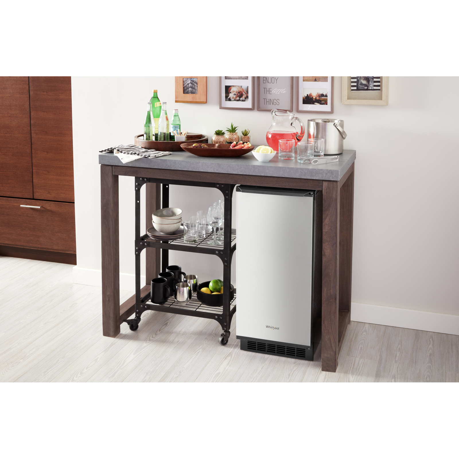 Whirlpool - 14.875 Inch Ice Maker in Stainless - WUI95X15HZ