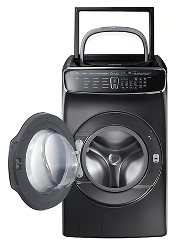 Samsung - 5.8 cu. Ft Front Load Washer in Black Stainless - WV60M9900AV