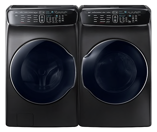Samsung - 5.8 cu. Ft Front Load Washer in Black Stainless - WV60M9900AV