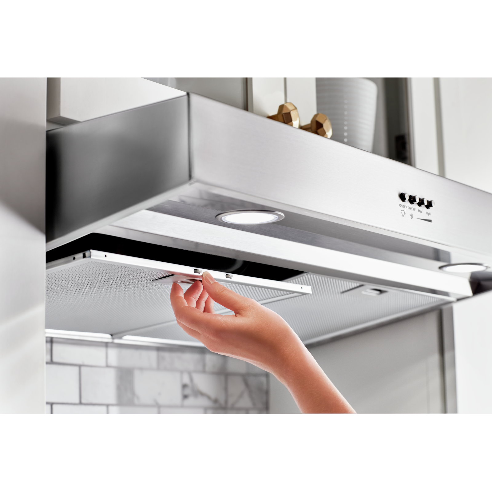Whirlpool - 36 Inch 250 CFM Under Cabinet Range Vent in Stainless - WVU37UC6FS
