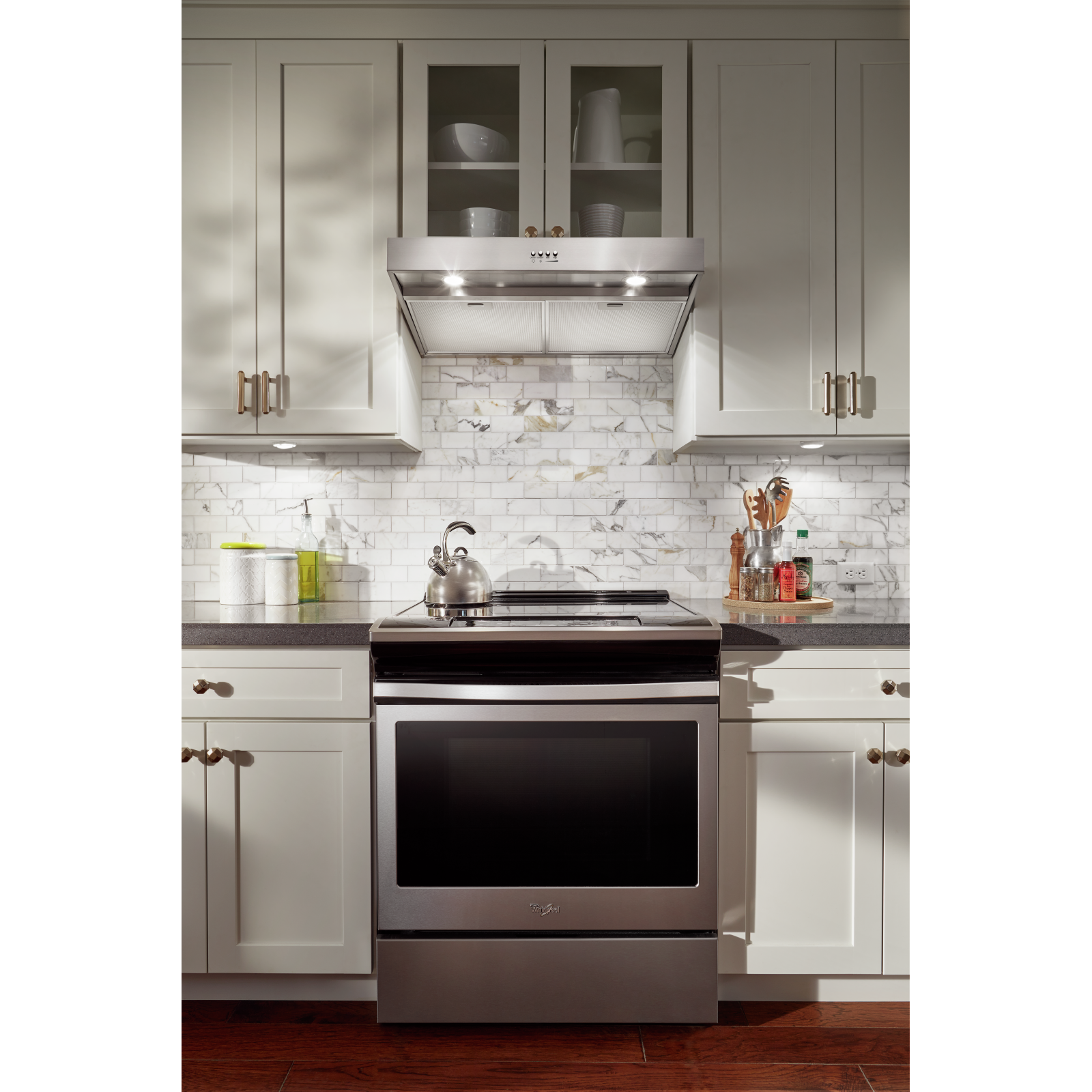 Whirlpool - 36 Inch 250 CFM Under Cabinet Range Vent in Stainless - WVU37UC6FS