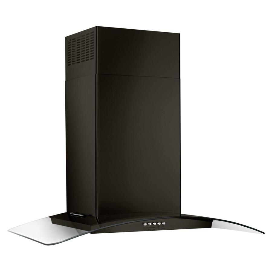 Whirlpool - 30 Inch 400 CFM Wall Mount and Chimney Range Vent in Black Stainless - WVW51UC0HV