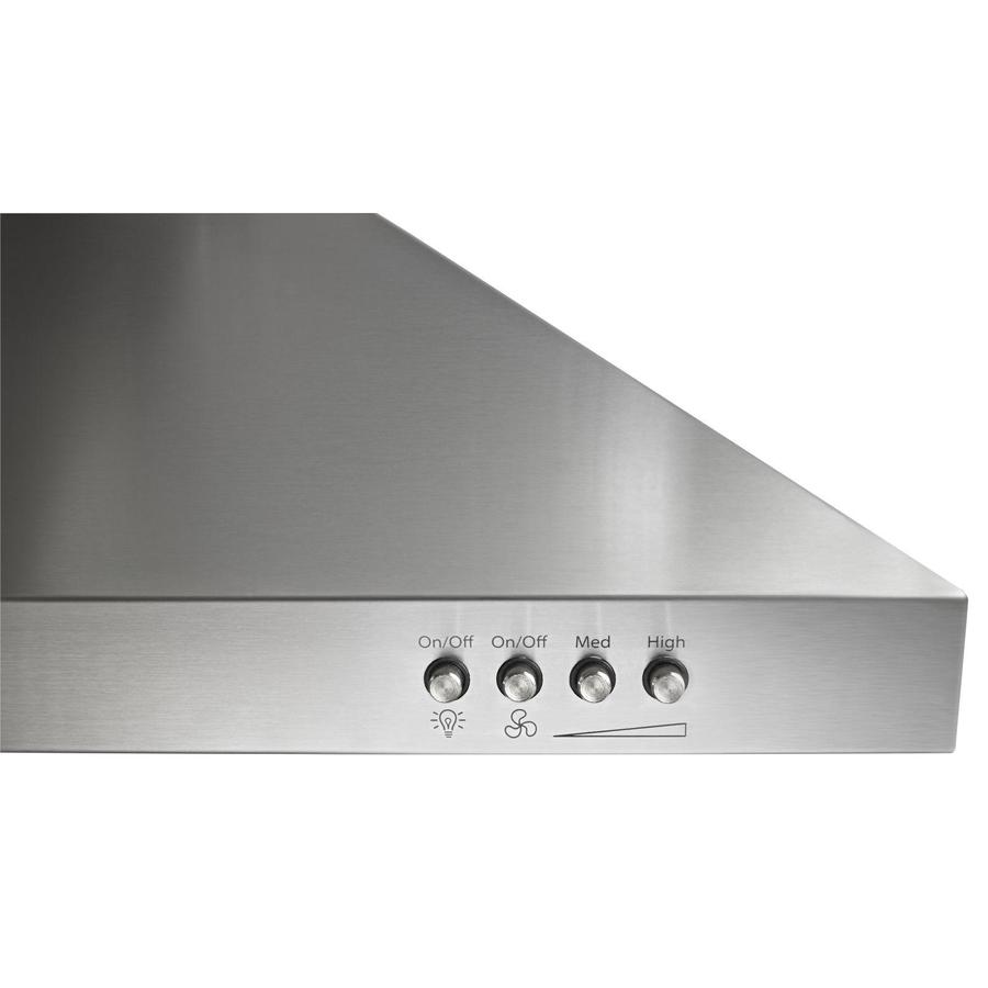 Whirlpool - 30 Inch 400 CFM Wall Mount and Chimney Range Vent in Stainless - WVW53UC0FS