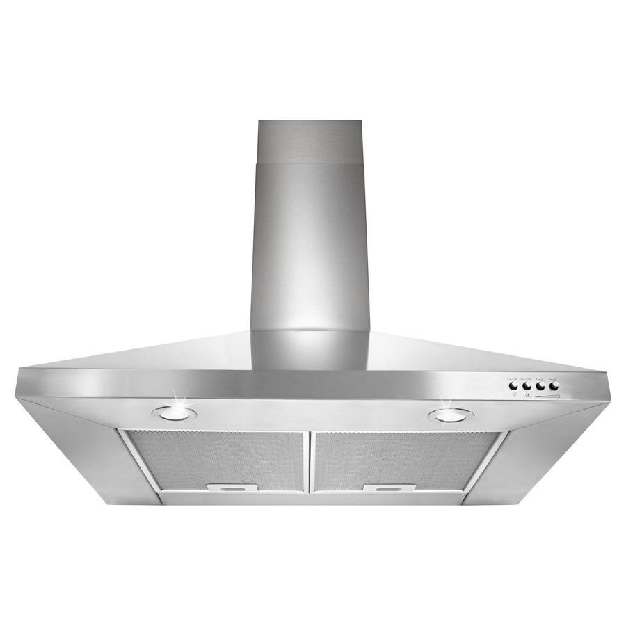 Whirlpool - 30 Inch 400 CFM Wall Mount and Chimney Range Vent in Stainless - WVW53UC0FS