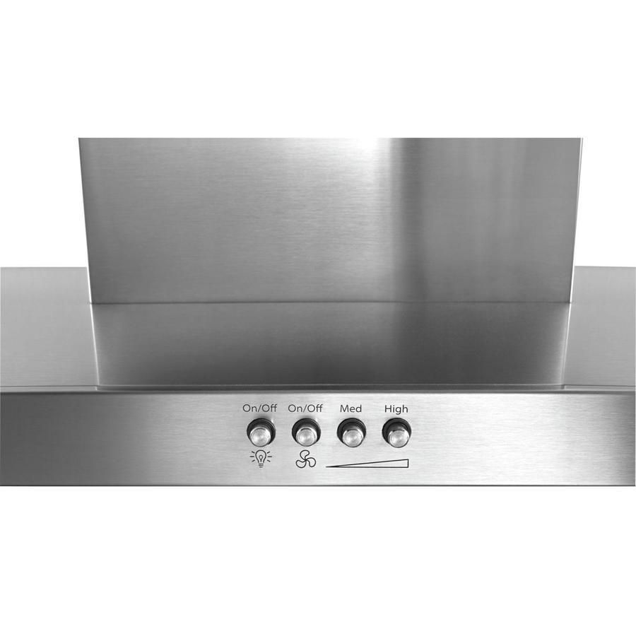 Whirlpool - 30 Inch 400 CFM Wall Mount and Chimney Range Vent in Stainless - WVW57UC0FS