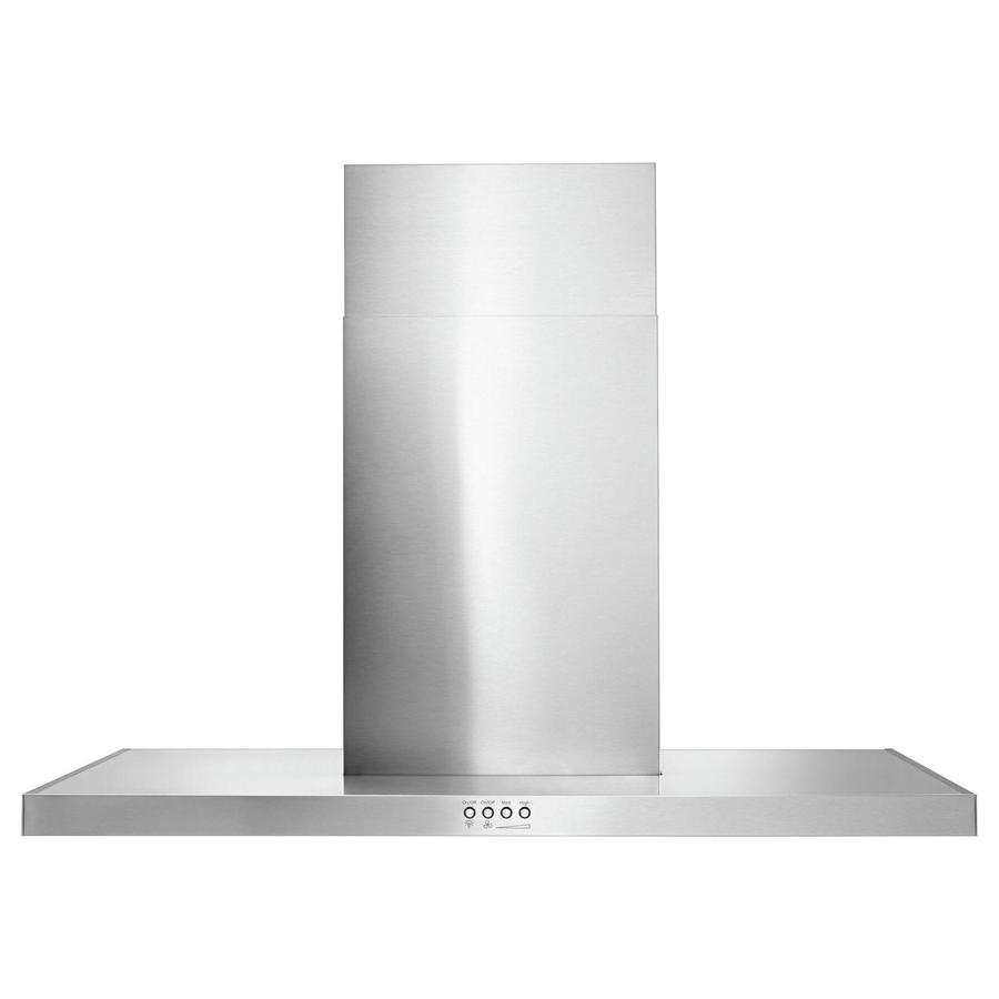 Whirlpool - 36 Inch 400 CFM Wall Mount and Chimney Range Vent in Stainless - WVW57UC6FS
