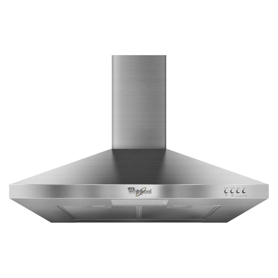 Whirlpool - 30 Inch 290 CFM Wall Mount and Chimney Range Vent in Stainless - WVW7330JS