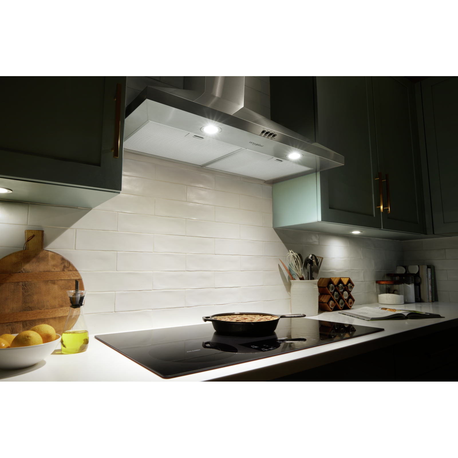 Whirlpool - 36 Inch 300 CFM Wall Mount and Chimney Range Vent in Stainless - WVW73UC6LS