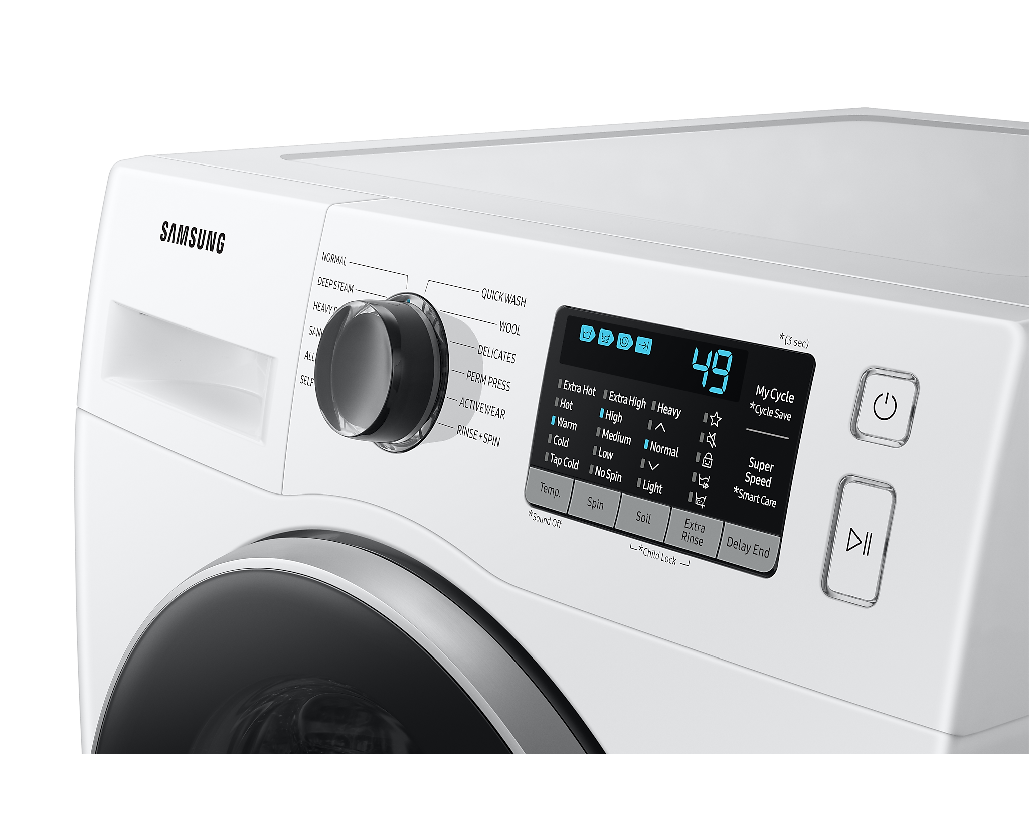 Samsung - 2.9 cu. Ft Front Load Washer in White - WW25B6800AW