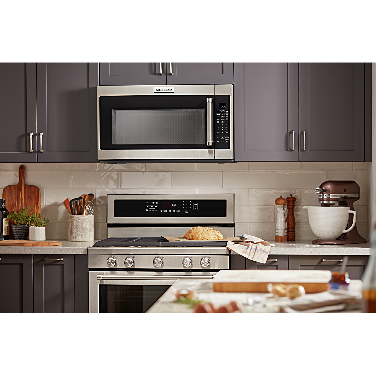 KitchenAid - 2 cu. Ft Over the range Microwave in Stainless - YKMHS120KPS