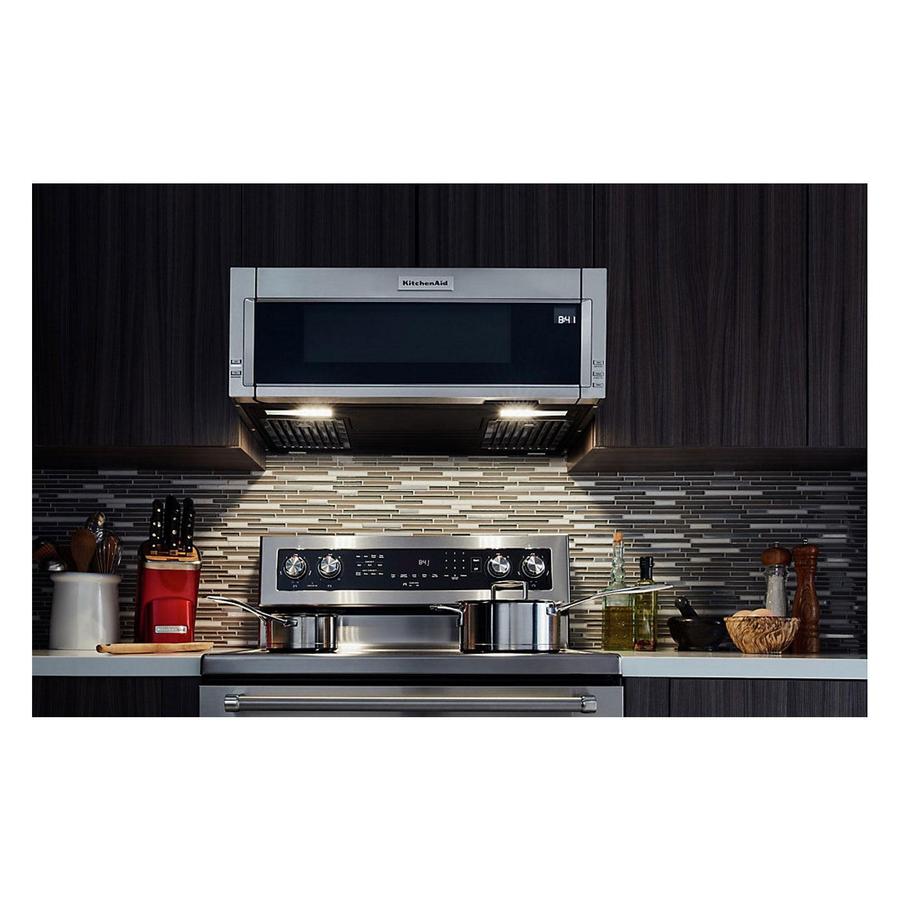 KitchenAid - 1.1 cu. Ft Over the range Microwave in Stainless - YKMLS311HSS