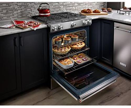 KitchenAid - 7.1 cu. ft Dual Fuel Range in Stainless - YKSDB900ESS