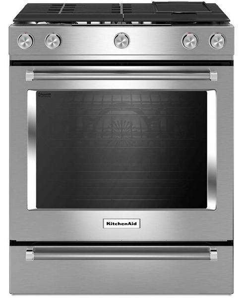 KitchenAid - 7.1 cu. ft Dual Fuel Range in Stainless - YKSDB900ESS
