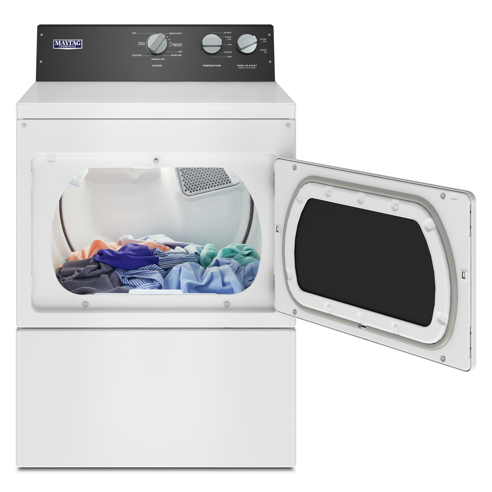 Maytag - 7.4 cu. Ft Commercial Electric Dryer in White - YMEDP586GW
