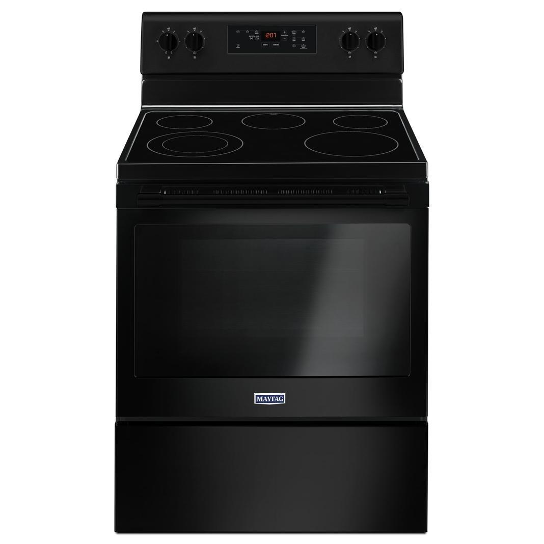 Maytag - 5.3 cu. ft Electric Range in Black - YMER6600FB
