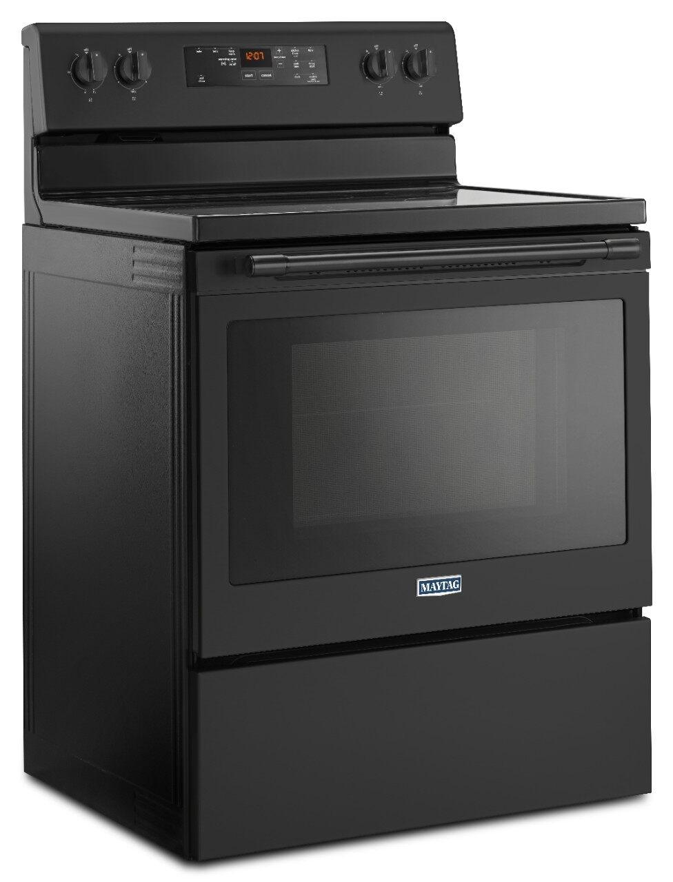 Maytag - 5.3 cu. ft Electric Range in Black - YMER6600FB