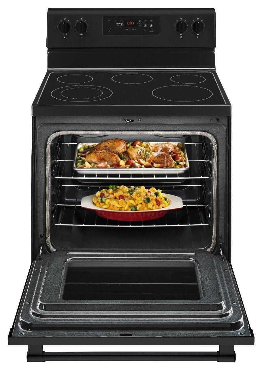 Maytag - 5.3 cu. ft Electric Range in Black - YMER6600FB