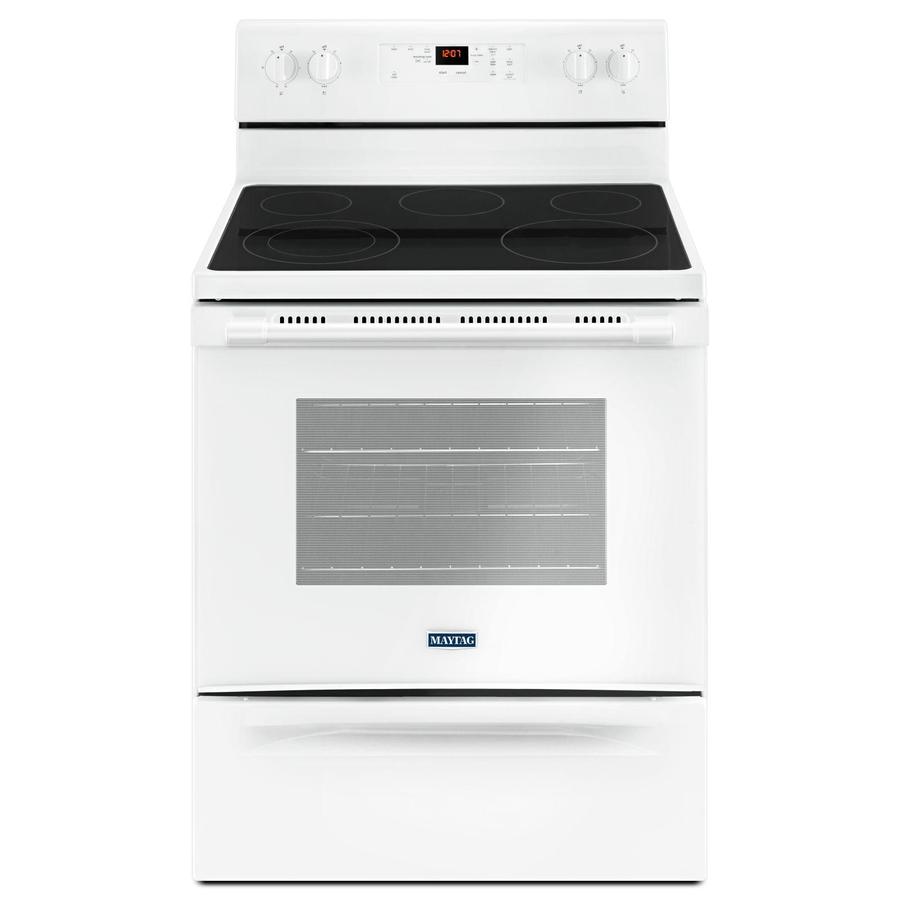 Maytag - 5.3 cu. ft Electric Range in White - YMER6600FW