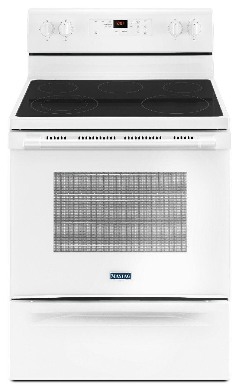 Maytag - 5.3 cu. ft Electric Range in White - YMER6600FW