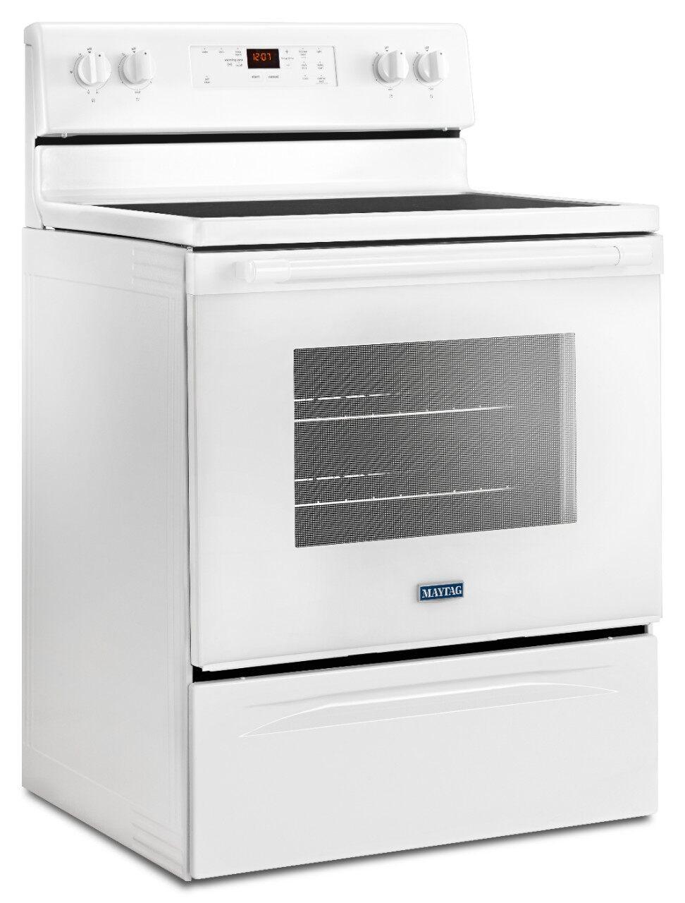 Maytag - 5.3 cu. ft Electric Range in White - YMER6600FW