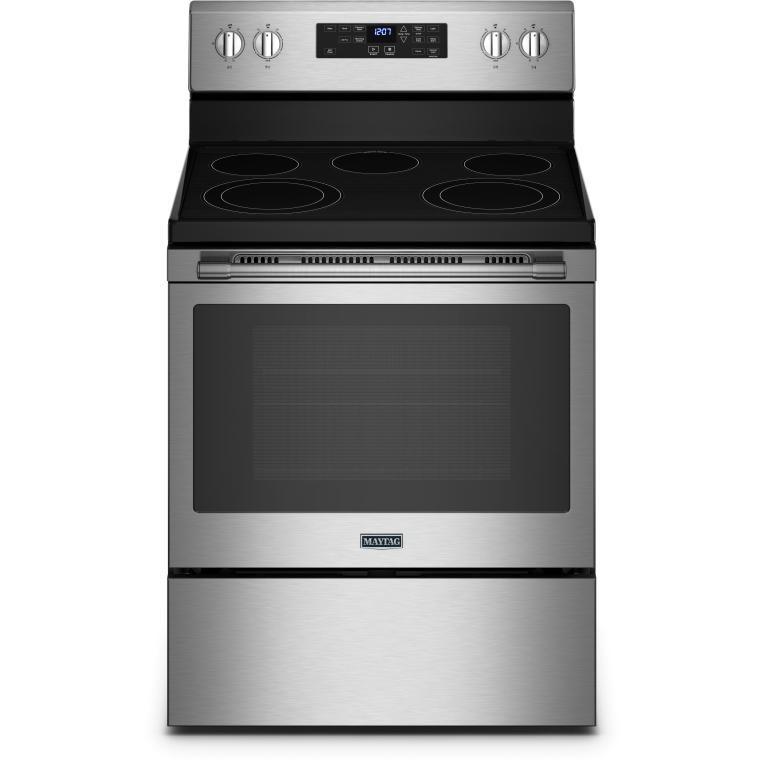 Maytag - 5.3 cu. ft Electric Range in Stainless - YMER7700LZ
