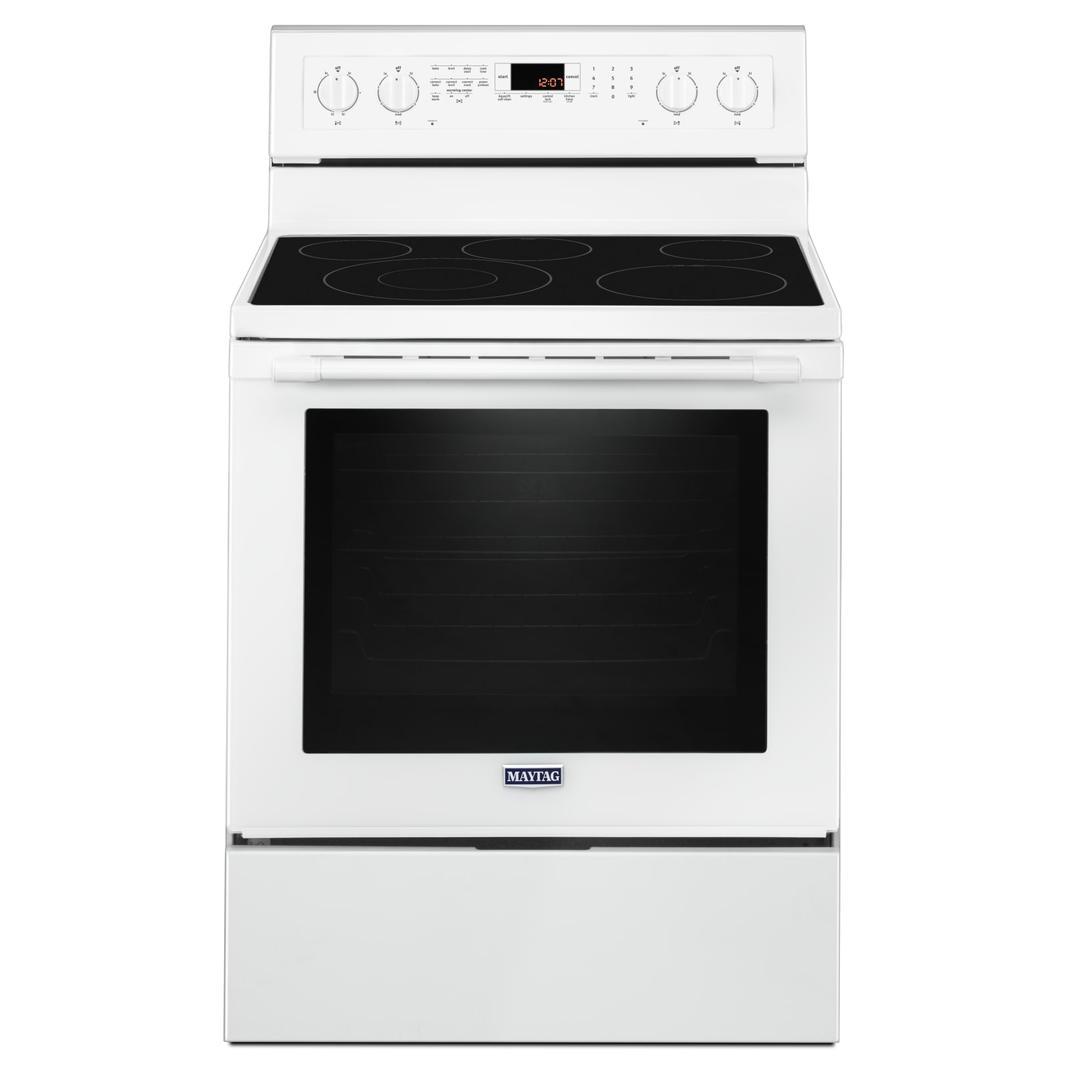 Maytag - 6.4 cu. ft Electric Range in White - YMER8800FW