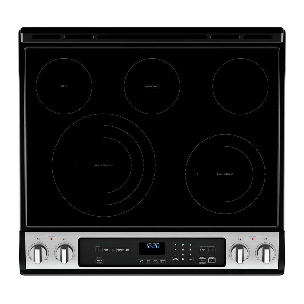 Whirlpool - 6.4 cu. ft Electric Range in Stainless - YWEE745H0LZ