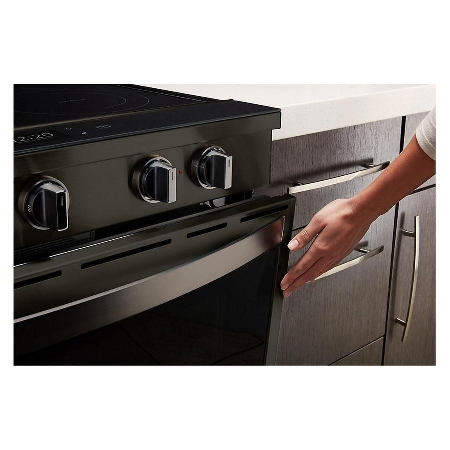 Whirlpool - 6.4 cu. ft Electric Range in Black Stainless - YWEE750H0HV