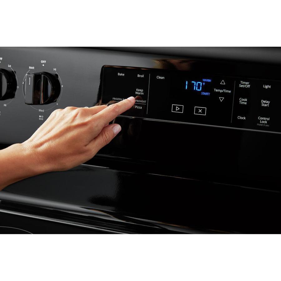 Whirlpoool - 5.3 cu. ft Electric Range in Black - YWFE515S0JB