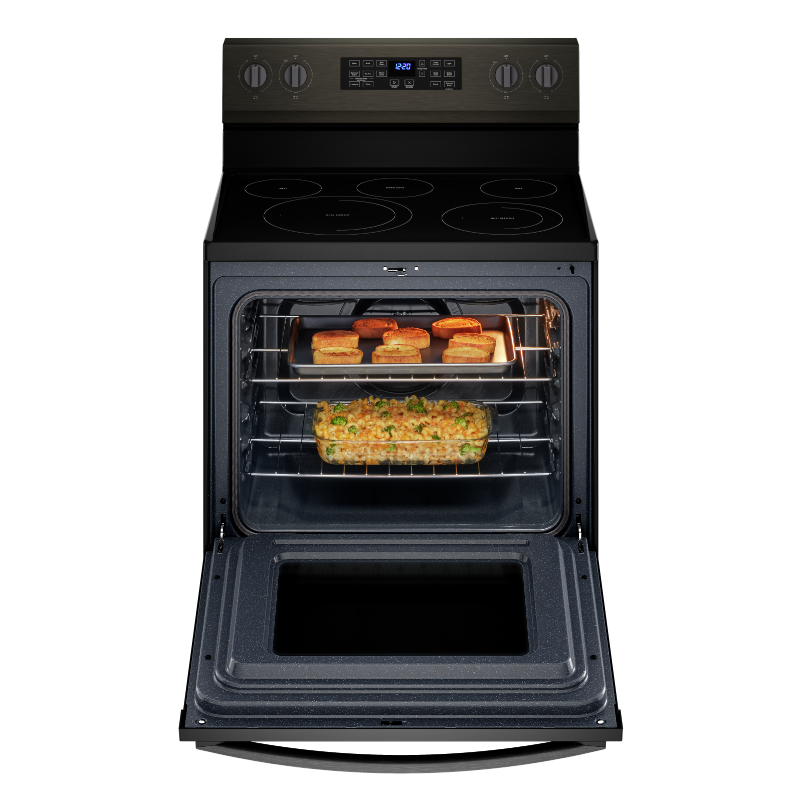Whirlpool - 5.3 cu. ft Electric Range in Black Stainless - YWFE550S0LV