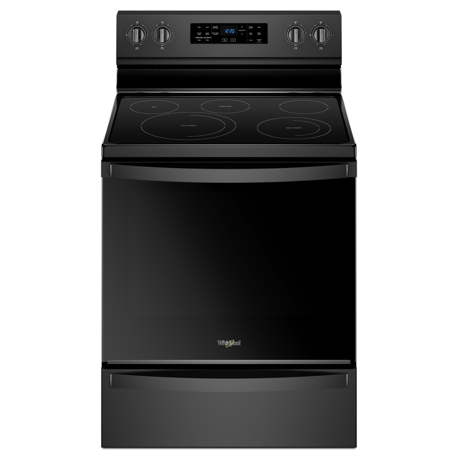 Whirlpool - 6.4 cu. ft Electric Range in Black - YWFE775H0HB
